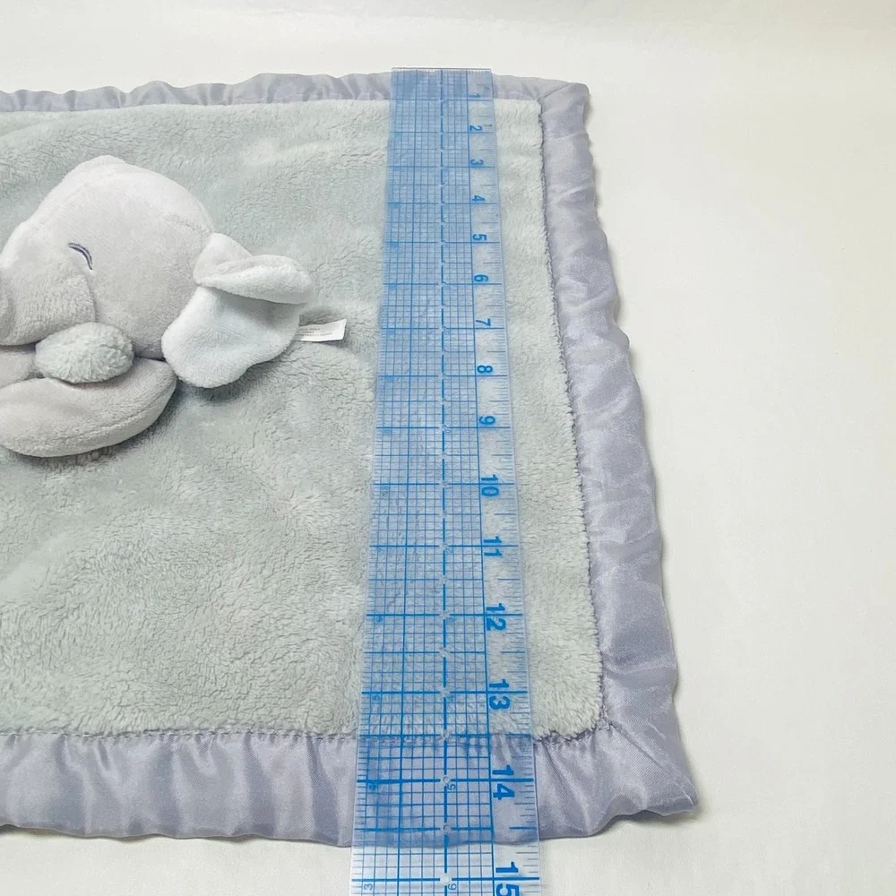 Carter's Elephant Grey Baby Security Blanket Plush Lovey Soft Toy Satin 14